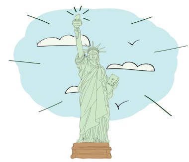 Özgürlük heykeli. vektör çizim