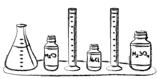 Laboratorní sklo — Stockový vektor