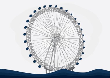 London eye. vektör çizim