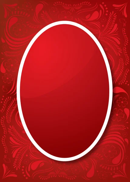 Tarjeta de felicitación de Pascua con huevo rojo — Vector de stock