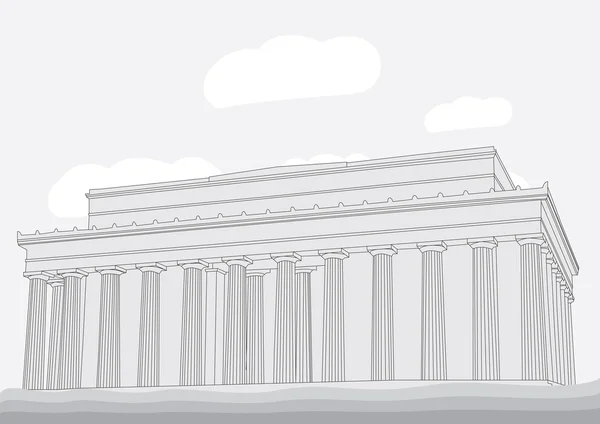 Мемориальный центр Линкольна — стоковый вектор