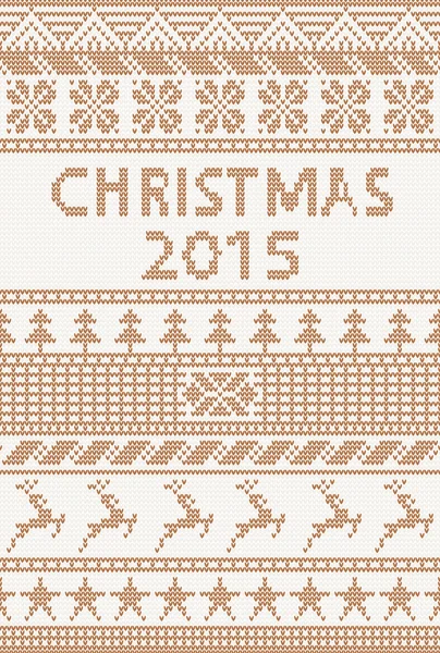 Patrón de punto: Navidad 2015 — Archivo Imágenes Vectoriales