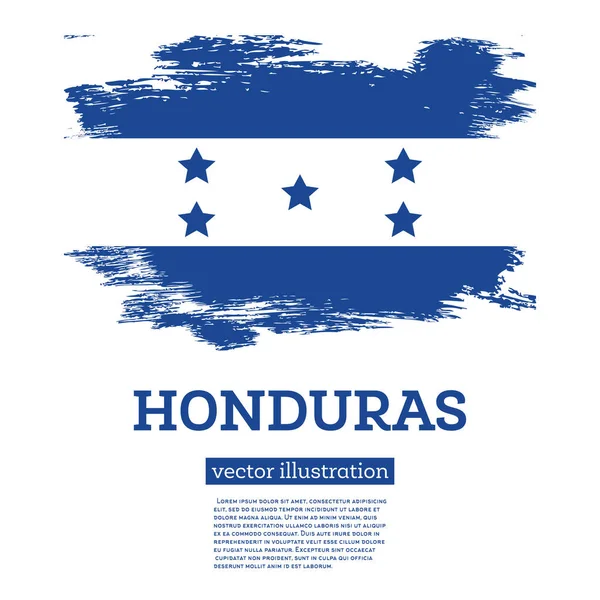 Honduras Flag Brush Strokes Vector Illustration Independence Day — Archivo Imágenes Vectoriales