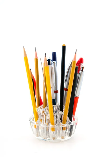 Pencils and pens — Stock Photo, Image
