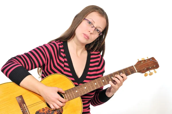 Dívka s kytarou 2 — Stock fotografie