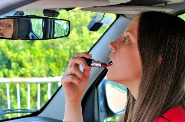 Lipstick in a car — Stock Photo, Image