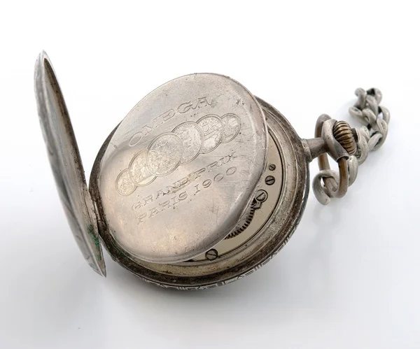 SilverOld pocket watch — Stock Photo, Image