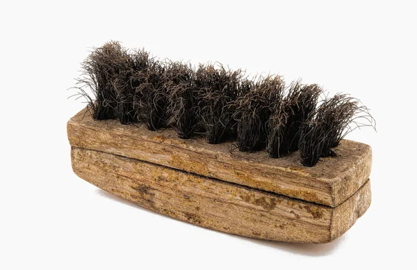 Old bronze brush to clean suede — Stock Photo, Image