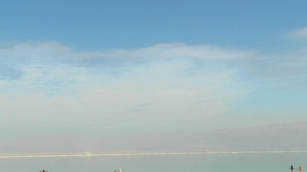 Transport Plane Flies Low Dead Sea — Vídeo de Stock