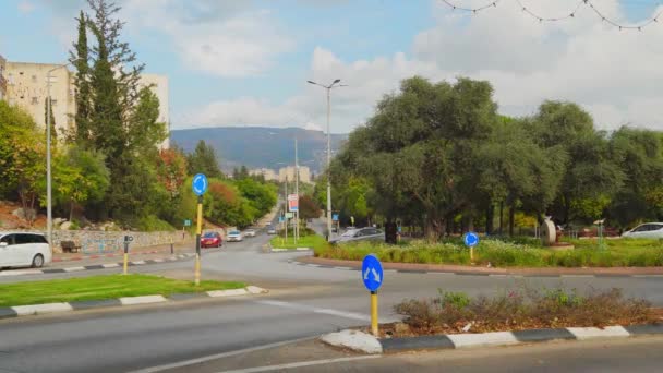 Rotunda Uma Pequena Cidade Perto Das Montanhas Galiléia — Vídeo de Stock