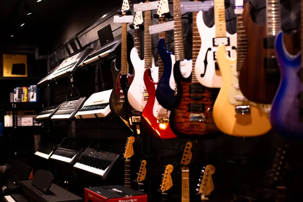 Bangkok Thailand Aug 2022 Gitar Dükkanı Gitarlar Pop Rock Sanatçısı — Stok fotoğraf