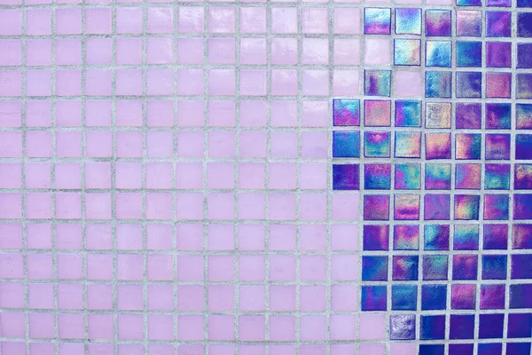 Azul Rosa Mosaico Quadrado Para Textura Fundo Detalhe Belo Mosaico — Fotografia de Stock
