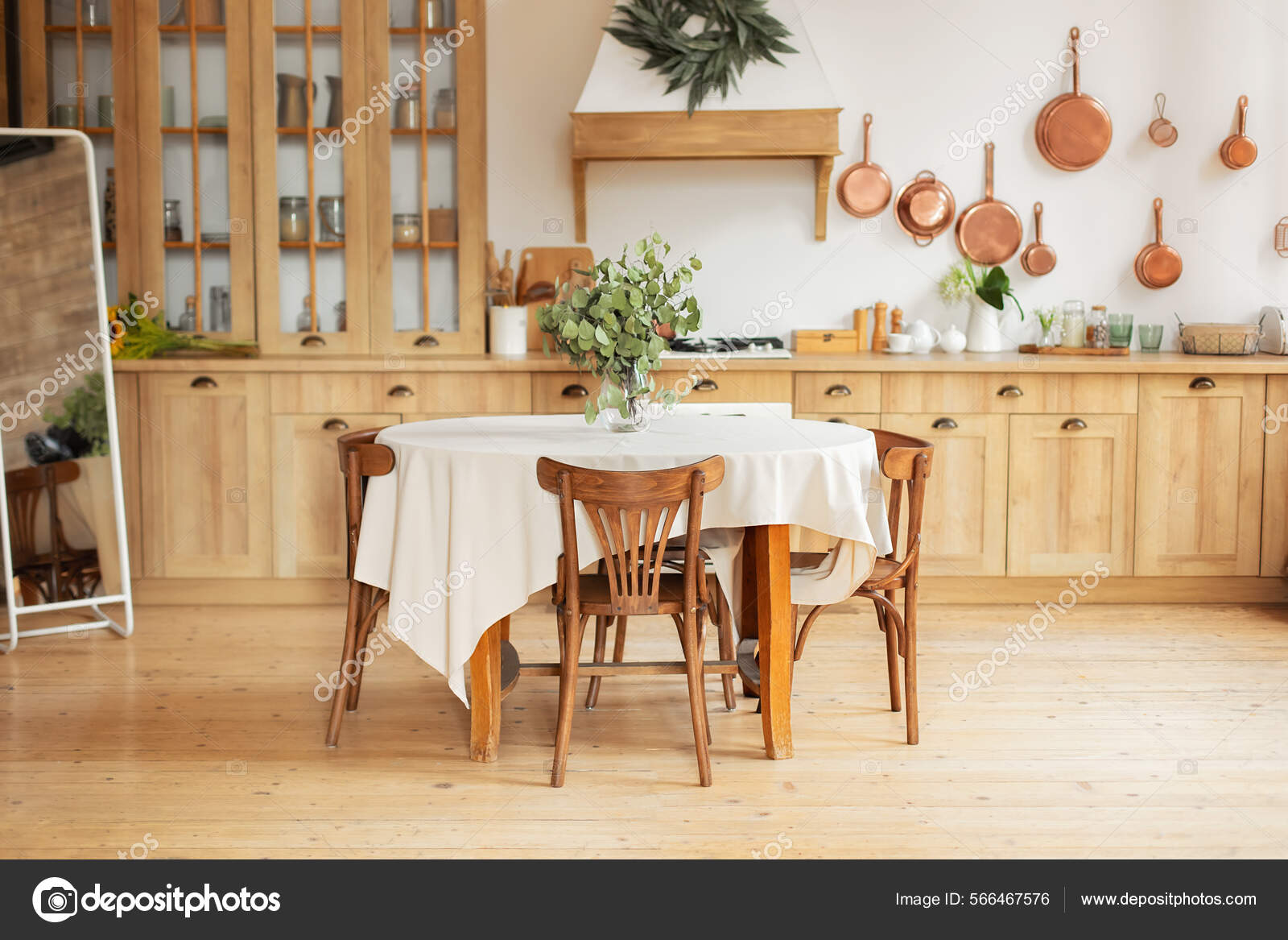 Interior Design Scandinavian Kitchen Table Chairs Cozy Wooden ...
