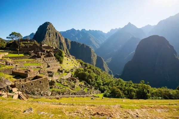 İnsansız Machu Picchu - kayıp şehir İnka İmparatorluğu - Peru — Stok fotoğraf