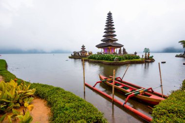Pura ulun danu bratan, hindu Tapınağı bratan Gölü, bali, Endonezya