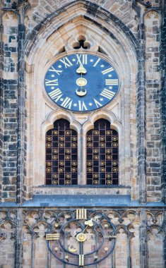 Prag Kalesi 'ndeki St. Vitus Katedrali' nin detayları..