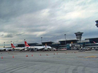 Turkey, Istanbul, Ataturk Airport, planes