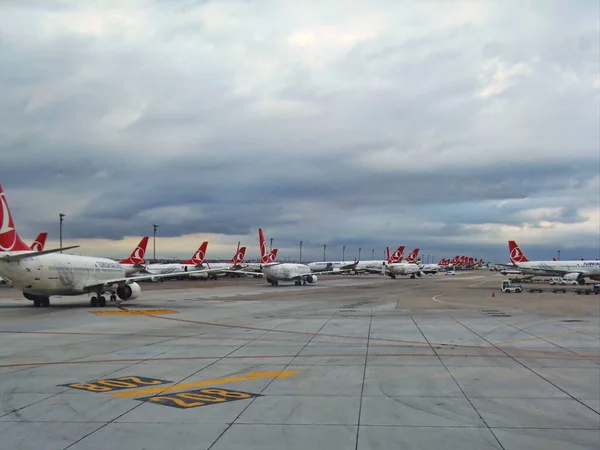 Turkey, Istanbul, Ataturk Airport, planes