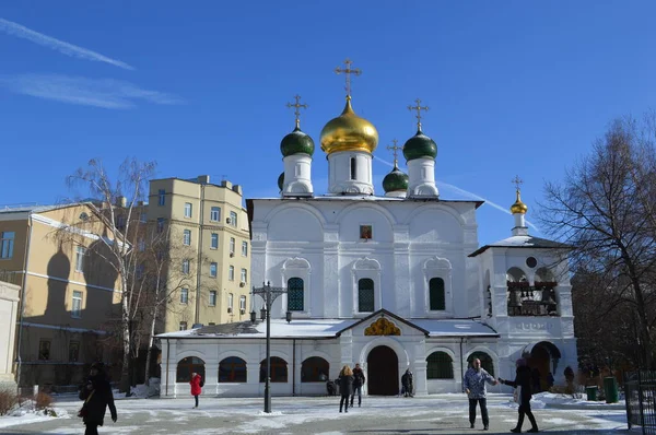 Ρωσία Μόσχα Μονή Σρέτενσκι Εκκλησία Σρέτενσκι — Φωτογραφία Αρχείου