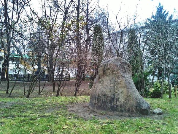 Ρωσία Μόσχα Μονή Novospassky Αναμνηστική Πέτρα — Φωτογραφία Αρχείου