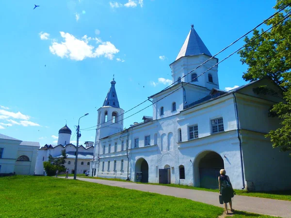Ryssland Veliky Novgorod Jaroslavl Borggård Klocktornet — Stockfoto