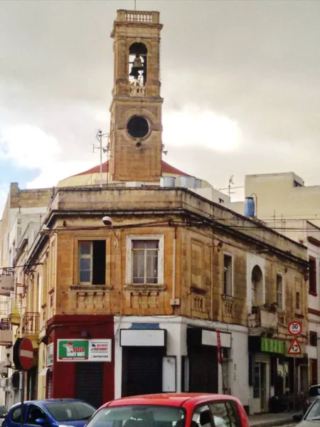 Malta Floriana Una Casa Con Campanile Bivio — Foto Stock