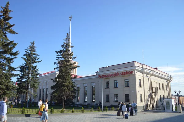 Rusko Karelia Petrozavodsk Železniční Stanice — Stock fotografie