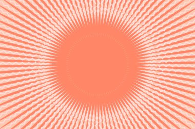 Soyut Çerçeve Güneş Işığı Arkaplanı. Geometrik güneş ışınları daire çerçeve tasarımı. Vektör illüstrasyonu