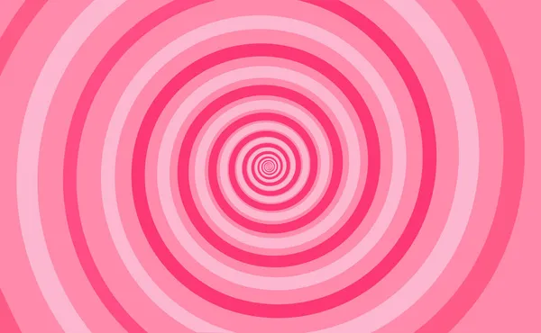 Färgglada Rosa Spiral Bakgrund Hypnotisk Dynamisk Virvel Vektorillustration — Stock vektor