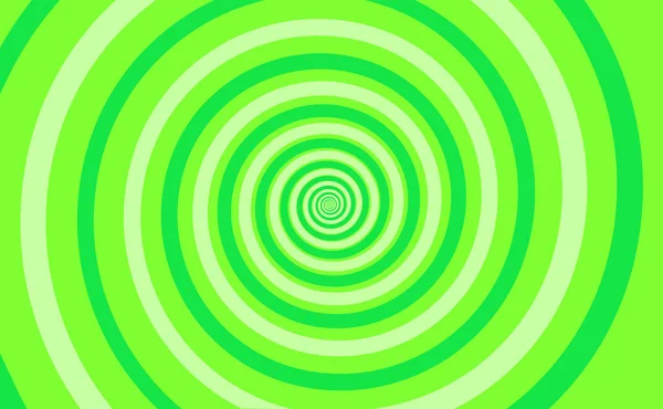 Färgglada Gröna Spiral Bakgrund Hypnotisk Dynamisk Virvel Vektorillustration — Stock vektor