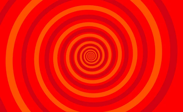 Färgglada Röd Spiral Bakgrund Hypnotisk Dynamisk Virvel Vektorillustration — Stock vektor