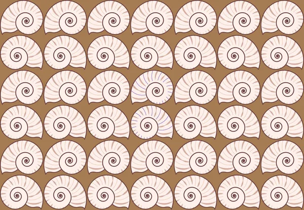 Nautilus Shell Nahtlose Muster Hintergrund Bunte Sich Wiederholende Nautilus Muschel — Stockvektor