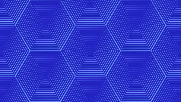 Fond Géométrique Hexagonal Bleu Illustration Vectorielle Motif Sans Couture — Image vectorielle
