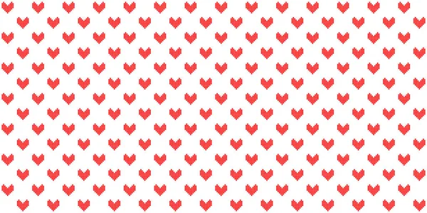 Heart Shape Background Pixel Style Seamless Pattern Vector Illustration — Stock Vector