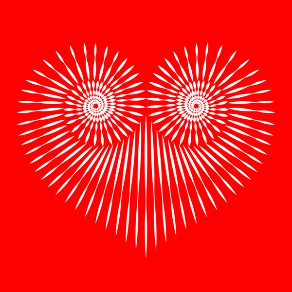 Ikona Tvaru Srdce Dvou Nautilových Skořápek Geometrická Vektorová Ilustrace — Stockový vektor