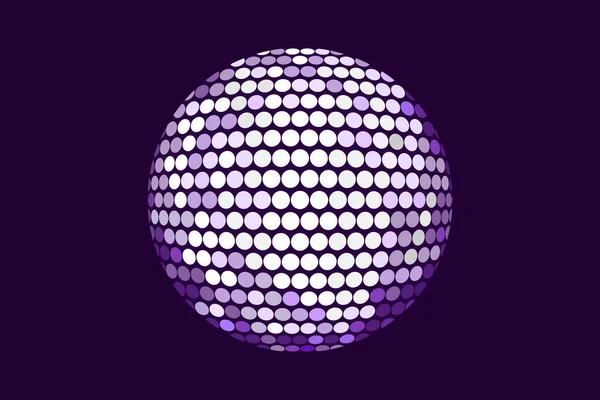 Boule Disco Moderne Faite Points Lumineux Illustration Vectorielle — Image vectorielle