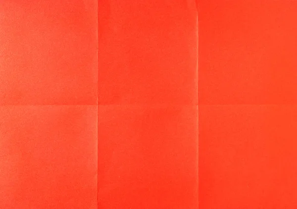 Vermelho Crumpled Desdobrado Folha Papel Textura Fundo Papel Dobrado Seis — Fotografia de Stock