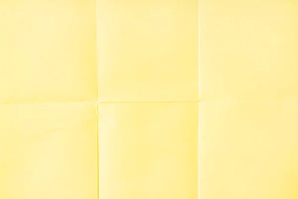 Light Yellow Crumpled Unfolded Paper Sheet Texture Background Paper Folded — Fotografia de Stock