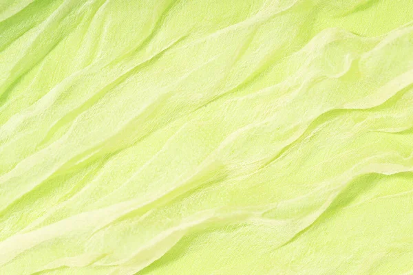 Groene Abstracte Achtergrond Textuur Van Zachte Chiffon Volledig Frame — Stockfoto