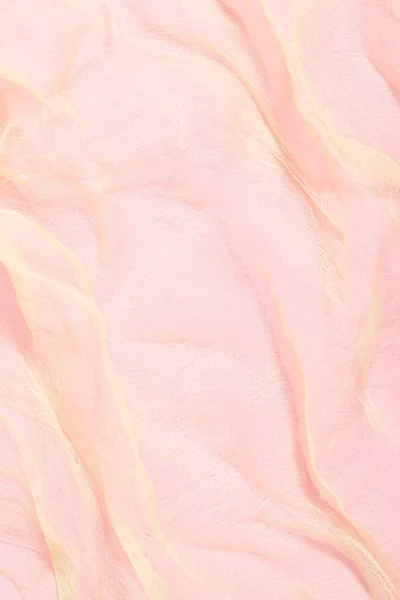 Roze Groen Abstracte Achtergrond Textuur Van Zachte Chiffon Volledig Frame — Stockfoto