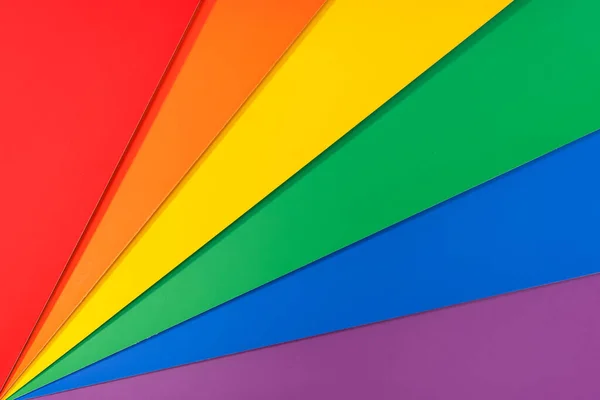 Hintergrund Der Lgbt Regenbogenflagge Gruppe Aus Farbigem Karton Gay Pride — Stockfoto