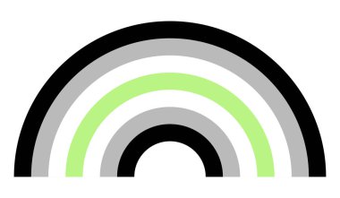 Beyaz arka planda izole edilmiş cinsiyet gökkuşağı sembolü. Cinsiyet simgesi. Vektör illüstrasyonu