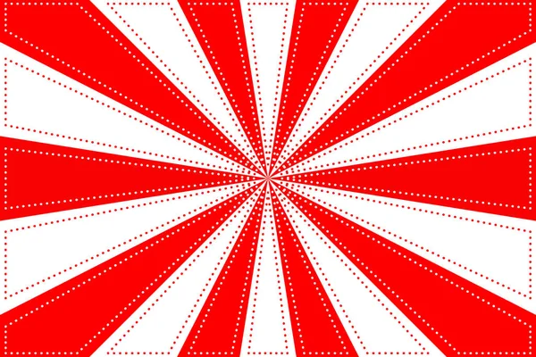 Красно Белый Sunburst Pattern Фон Радиальная Звезда Цирка Рэй Стежком — стоковый вектор