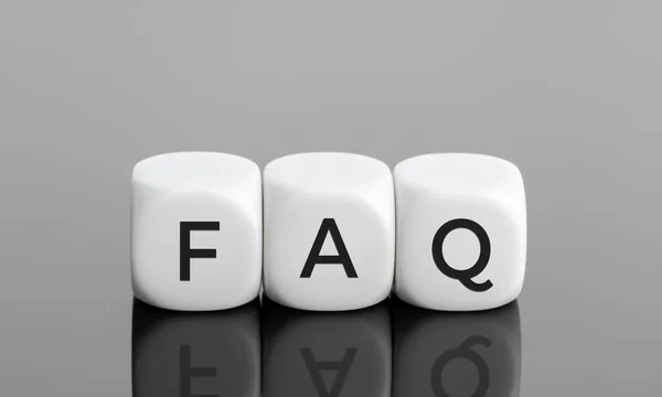 Faq Frequently Asked Question Concept White Blocks Shape Text Copy —  Fotos de Stock