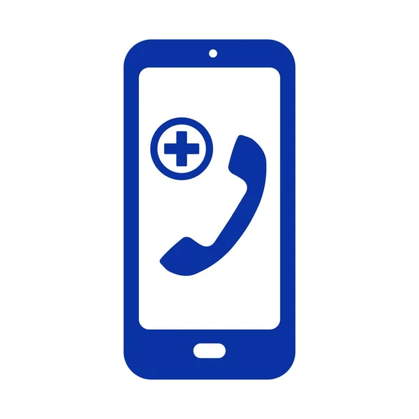 Healthcare Online Assistance Icon Flat Vector Illustration — Stok Vektör