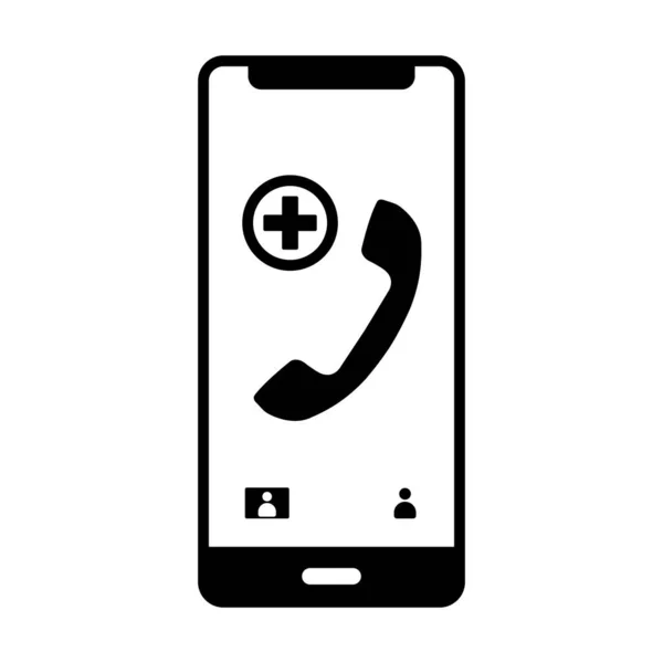 Healthcare Online Assistance Icon Flat Vector Illustration — Stockvektor