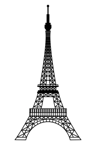 Simbol Ikon Menara Eiffel Ilustrasi Vektor - Stok Vektor