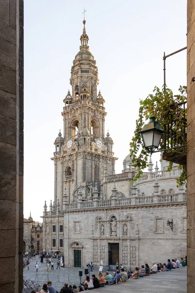 Santiago Compostela Spanien September 2022 Quintana Platz Und Berenguela Turm — Stockfoto