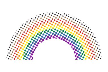 Siyah ve kahverengi çizgili gökkuşağı gurur sembolü. Yarıton tarzı. Vektör illüstrasyonu