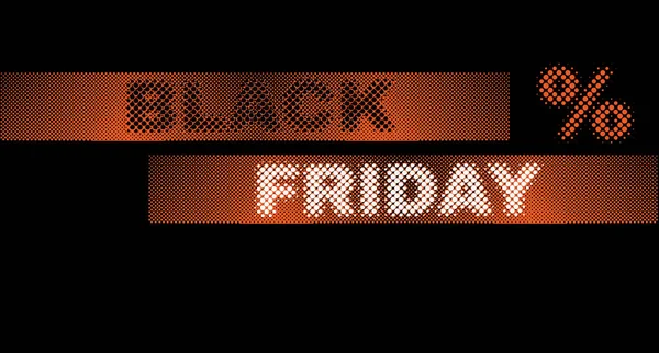 Black Friday Discount Advertising Poster Copy Space Halftone Style Illustration — Stock Photo, Image